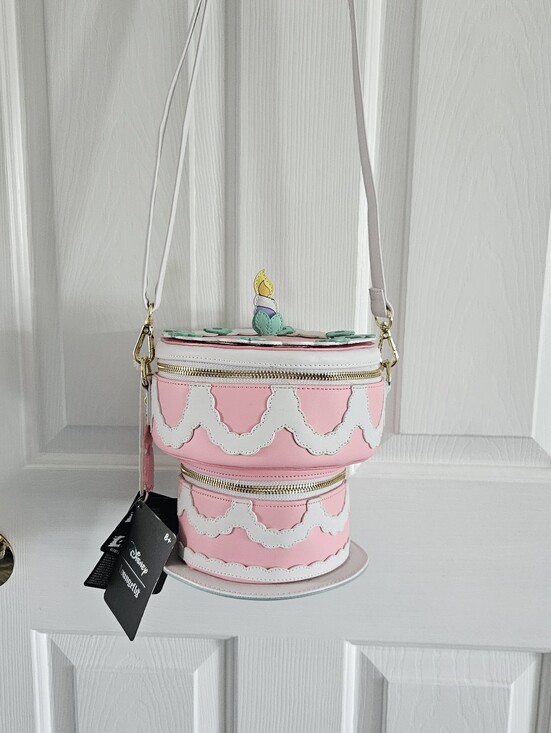 Loungefly Handbags - NWT Loungefly X Alice In Wonderland Unbirthday Cake Figural Crossbody Bag